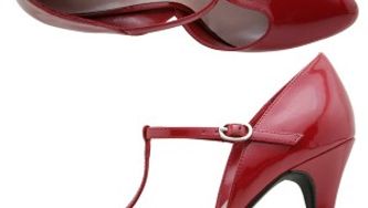 Red patent leather shoes