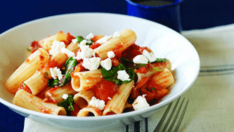 Herbed pasta with spinach