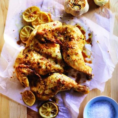 Chili-lime chicken with roasted garlic
