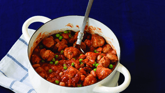 Honey-garlic meatballs