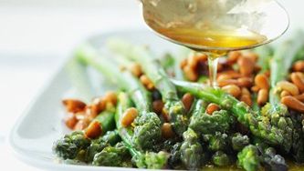 Asparagus with pine-nut butter