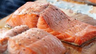 Cedar-planked salmon