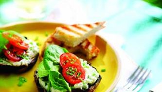 Grilled portobello mushrooms