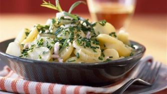 Warm curried potato salad