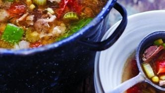 Mexican-style chicken soup