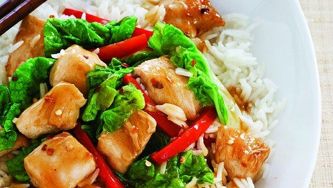 Chicken and pear teriyaki