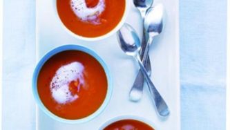 Sweet-potato soup with scented-foam swirl