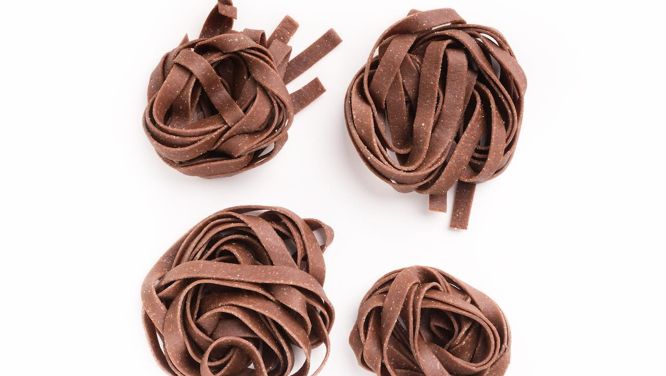 Chocolate fettuccine
