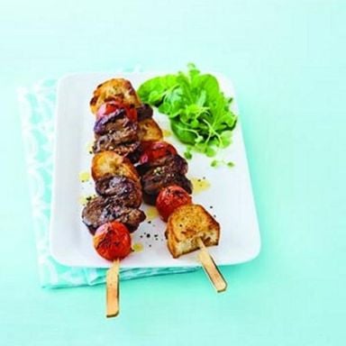 Grilled-steak skewers