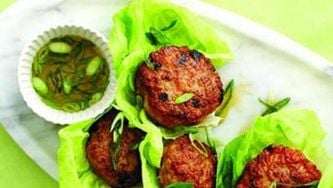 Shrimp and pork mini-burgers