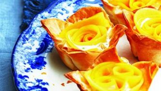 Mango-lime cream tarts