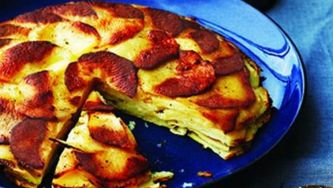 Upside-down potato cake