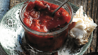 Roasted plum chutney
