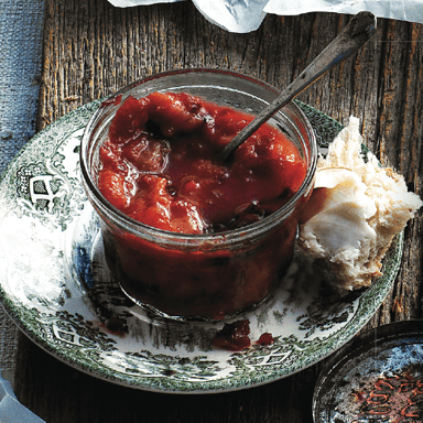 Roasted plum chutney
