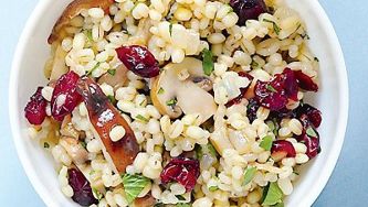 Mushroom-barley pilaf