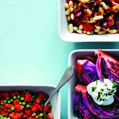 Chorizo peppers and peas