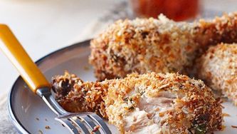 Crispy coconut chicken drumsticks