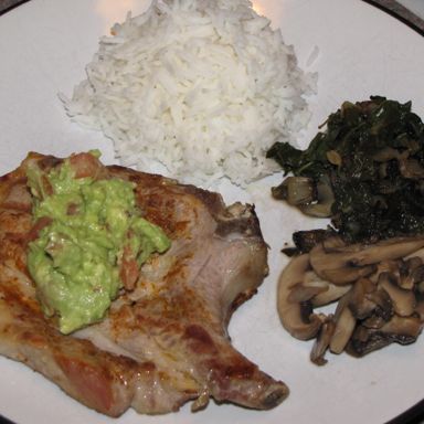 Chili-spiced chops with guacamole: Day 4