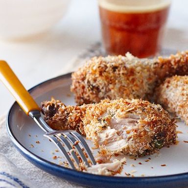 Crispy coconut chicken drumsticks