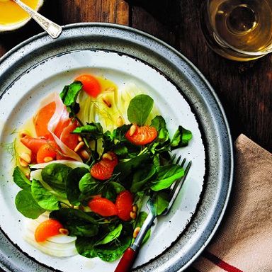 Watercress, fennel and mandarin salad