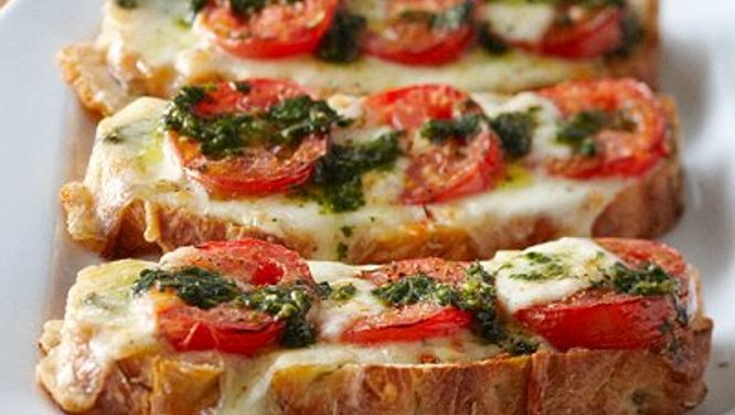Quick caprese-style toasts