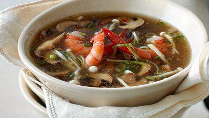 Restaurant-style ginger-scented shrimp and mushroom soup: Day 17