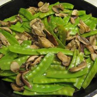 Lemony snow peas and mixed mushrooms recipe: Day 29