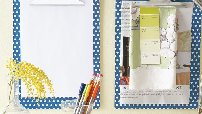Get organized with pretty clipboards