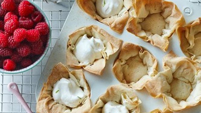 Mother's Day dessert recipe: Sugared phyllo cups with fresh cream and fruit: Day 48