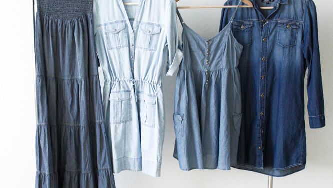 Spring trend: Denim dresses go into the blue
