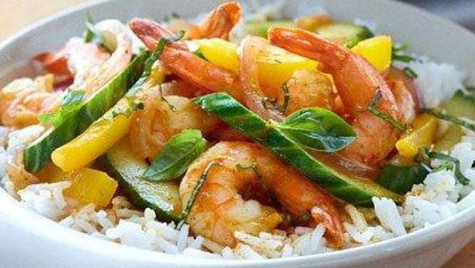 Warm cucumber and shrimp sauté recipe: Day 32