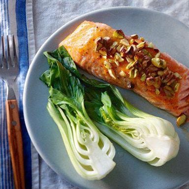 Pistachio-crusted salmon recipe: Day 42