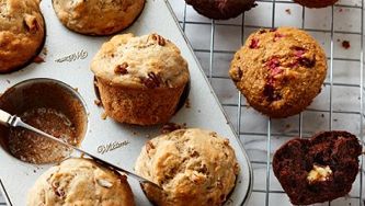 Cranberry-bran muffins