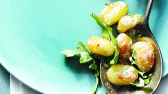 Gnocchi with arugula and cambozola