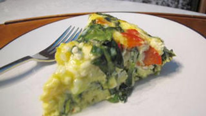Spinach and chevre frittata recipe for Mother’s Day: Day 49