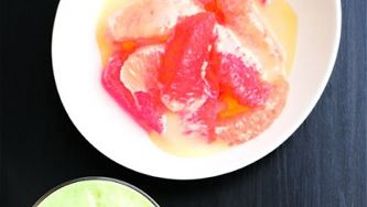 Grapefruit-custard sauce