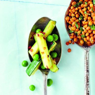 Zucchini and pea sauté