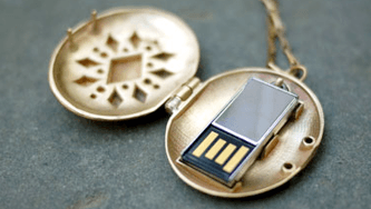 A pretty locket for the digital age
