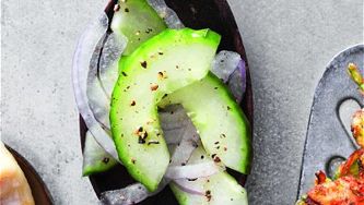 Cucumber and onion salad