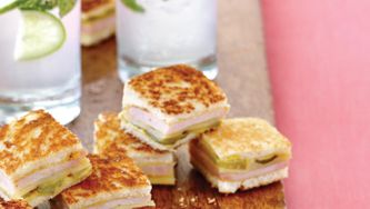 Mojito cocktails and pan-fried Cubano sandwiches