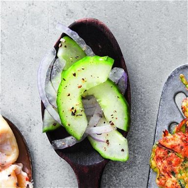 Cucumber and onion salad