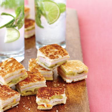 Mojito cocktails and pan-fried Cubano sandwiches