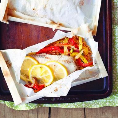 Slimmer dinner one-dish meal: Ratatouille Fish en Papillote