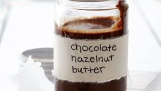 Homemade chocolate hazelnut spread and a breakfast recipe