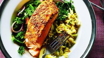 Rapini with garlic and onions