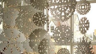 Easy holiday project: Make a snowflake curtain