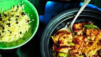 Chicken tagine with oranges and olives