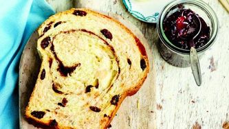 Cinnamon-raisin swirl bread