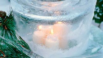 Make a dazzling outdoor ice lantern