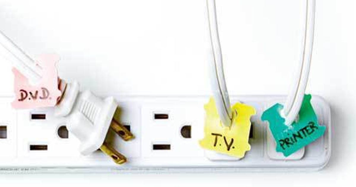 Declutter tip Tag your electrical cords Chatelaine